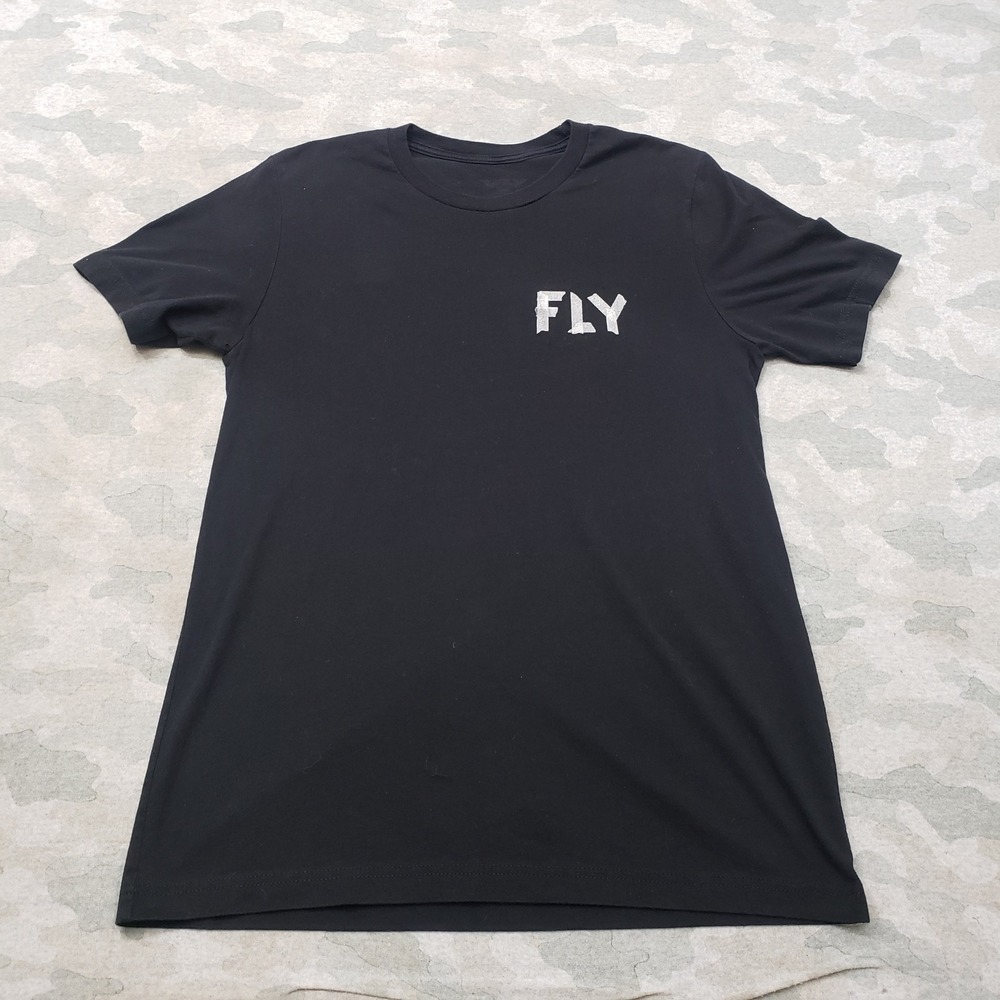 Fly Racing Shirt Mens Medium Black Short Sleeve Motorcross